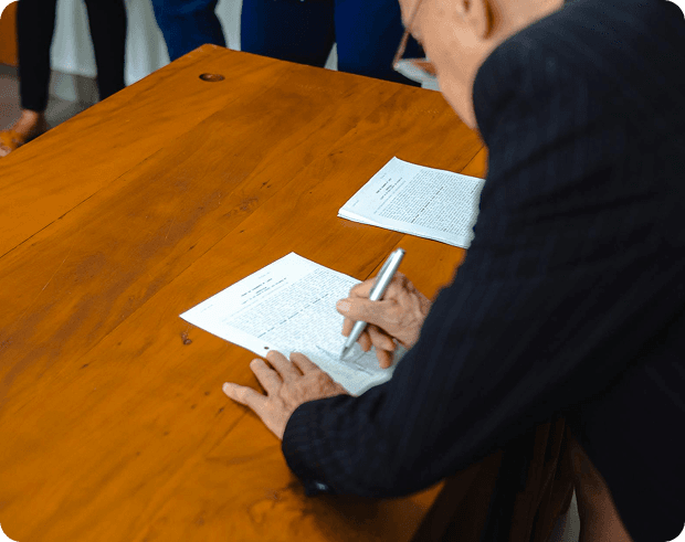 Charter document signing