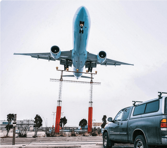 Aircraft taking off